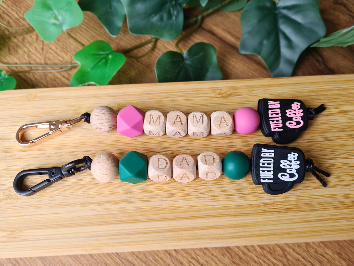 Looking for unique gift ideas for dad? Our handmade Dad Needs Coffee keychains make the perfect gift for new dads, who may have found a new desire for buckets of coffee!