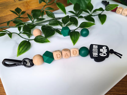 Looking for unique gift ideas for dad? Our handmade Dad Needs Coffee keychains make the perfect gift for new dads, who may have found a new desire for buckets of coffee!