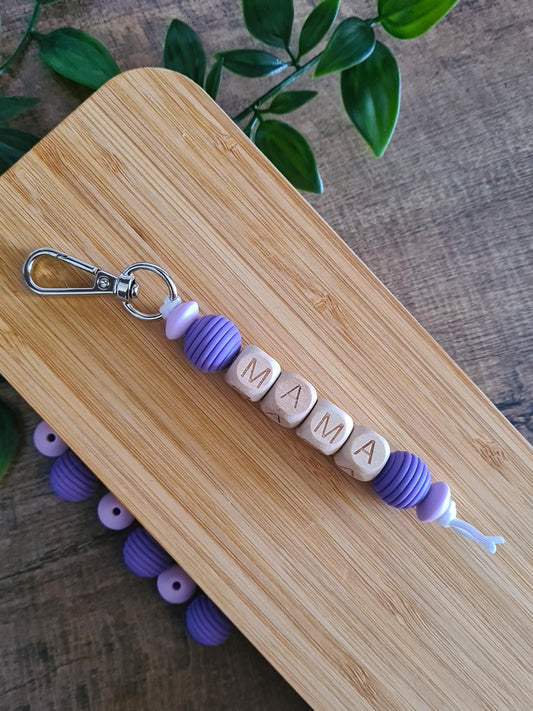Hey Mama! Treat yo self to our unique handmade keychain / zip puller. Our keychains can be attached to handbags, baby changing bags, backpacks or as a keyring!
