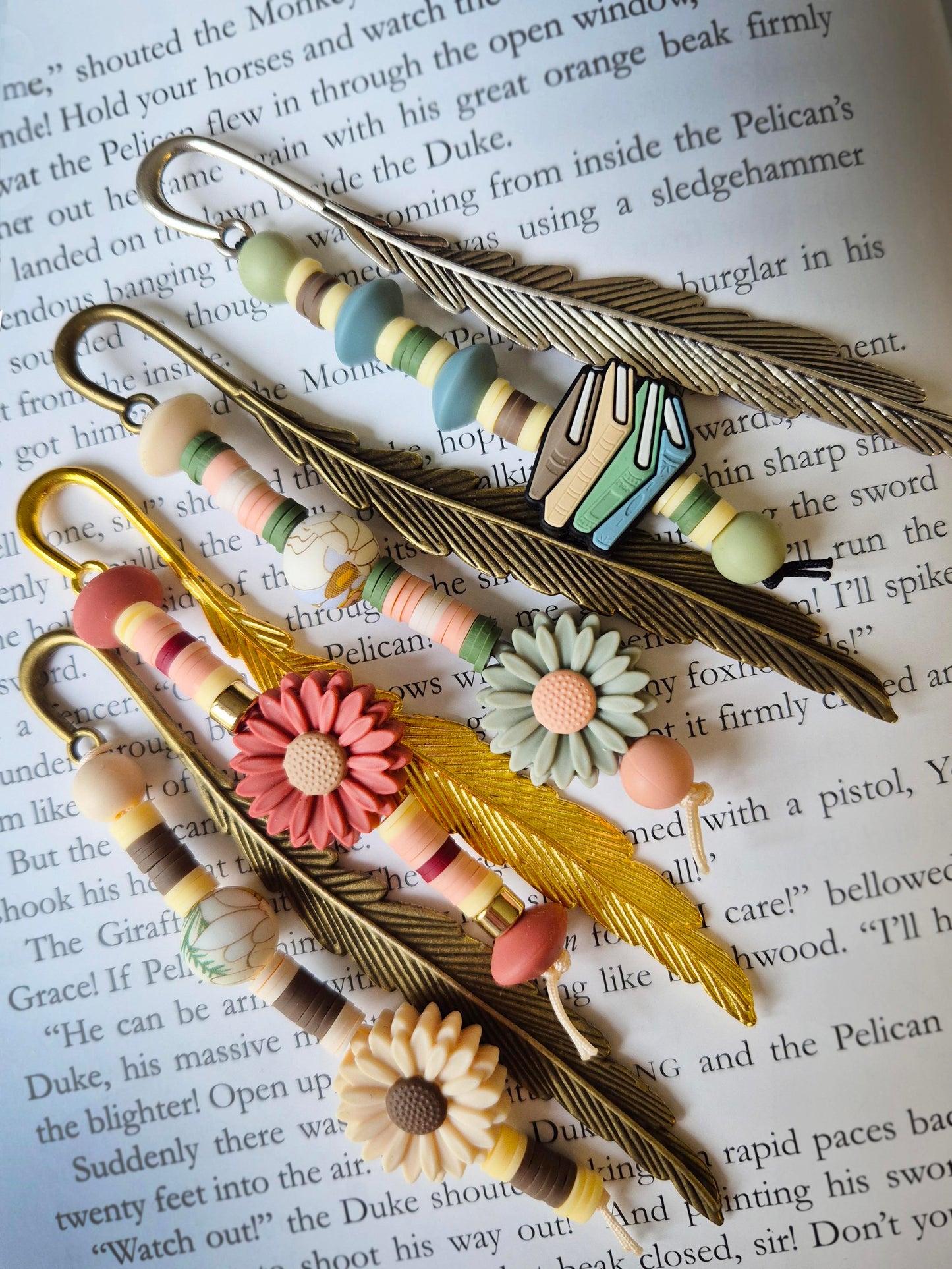 Silver Feather Bookmark