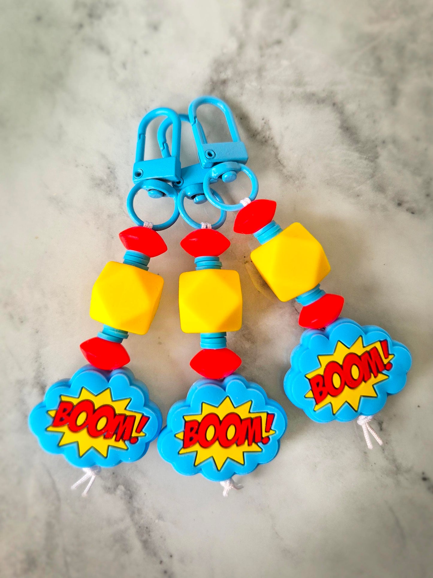 "Comic Boom" Keychain / Zip Puller / Bag Charm