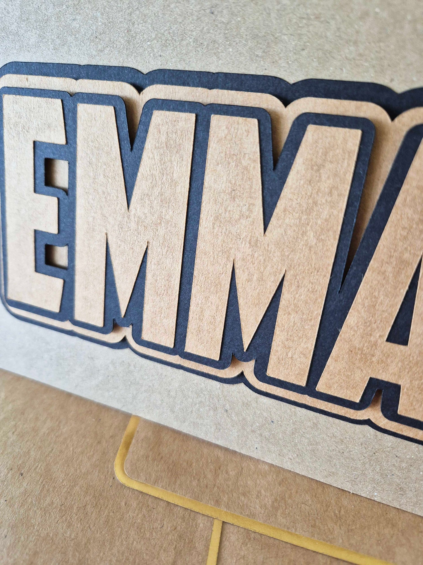 Personalised card for any occassion. We'll add your loved ones name on the front with a 3D effect.