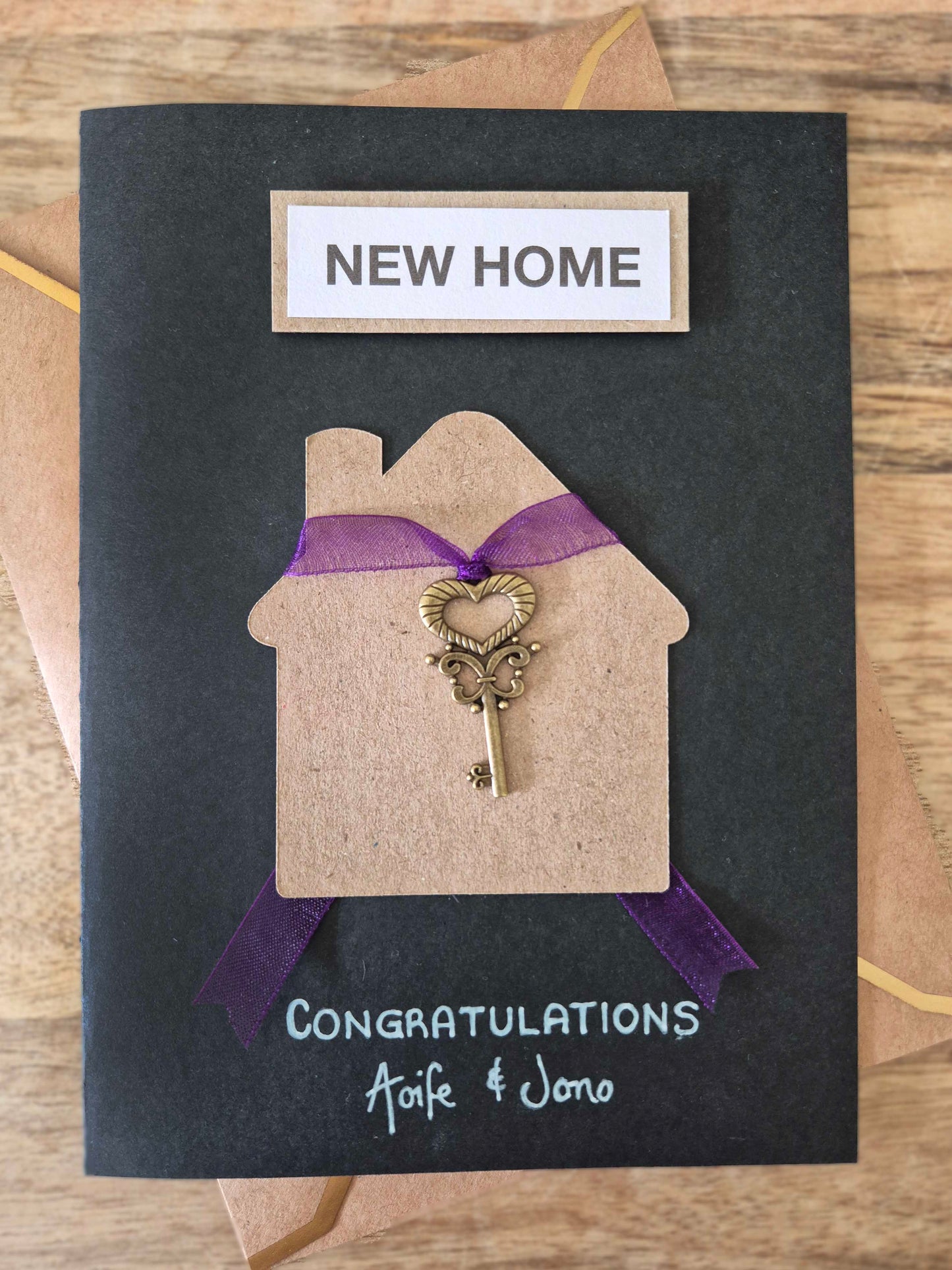 Buy this lovely, customisable card to congratulate that special someone who bought a Teach Nua (New Home!)