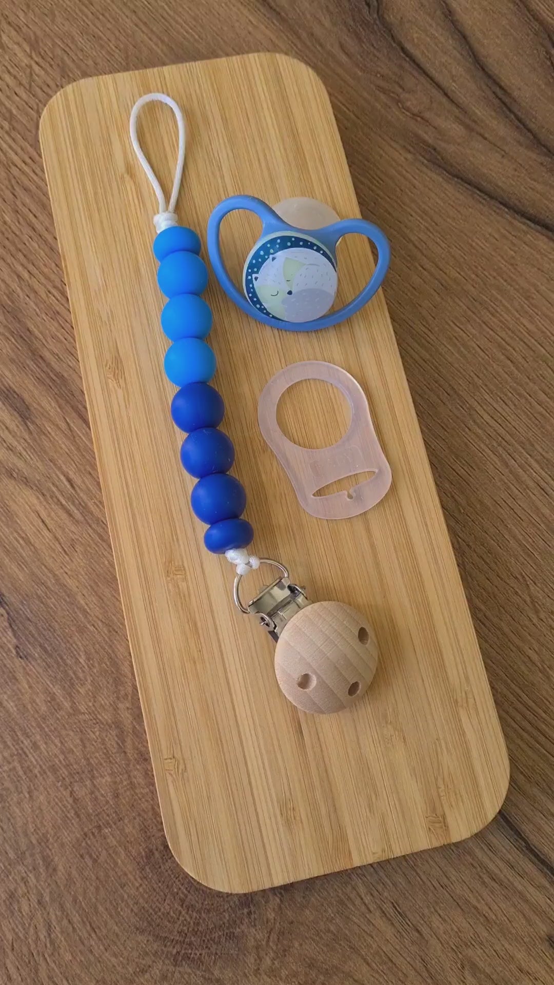 Cute handmade soother clip. Unique gift ideas for newborns and toddlers. Handcrafted Irish made. Up the Dubs! County flags Ireland