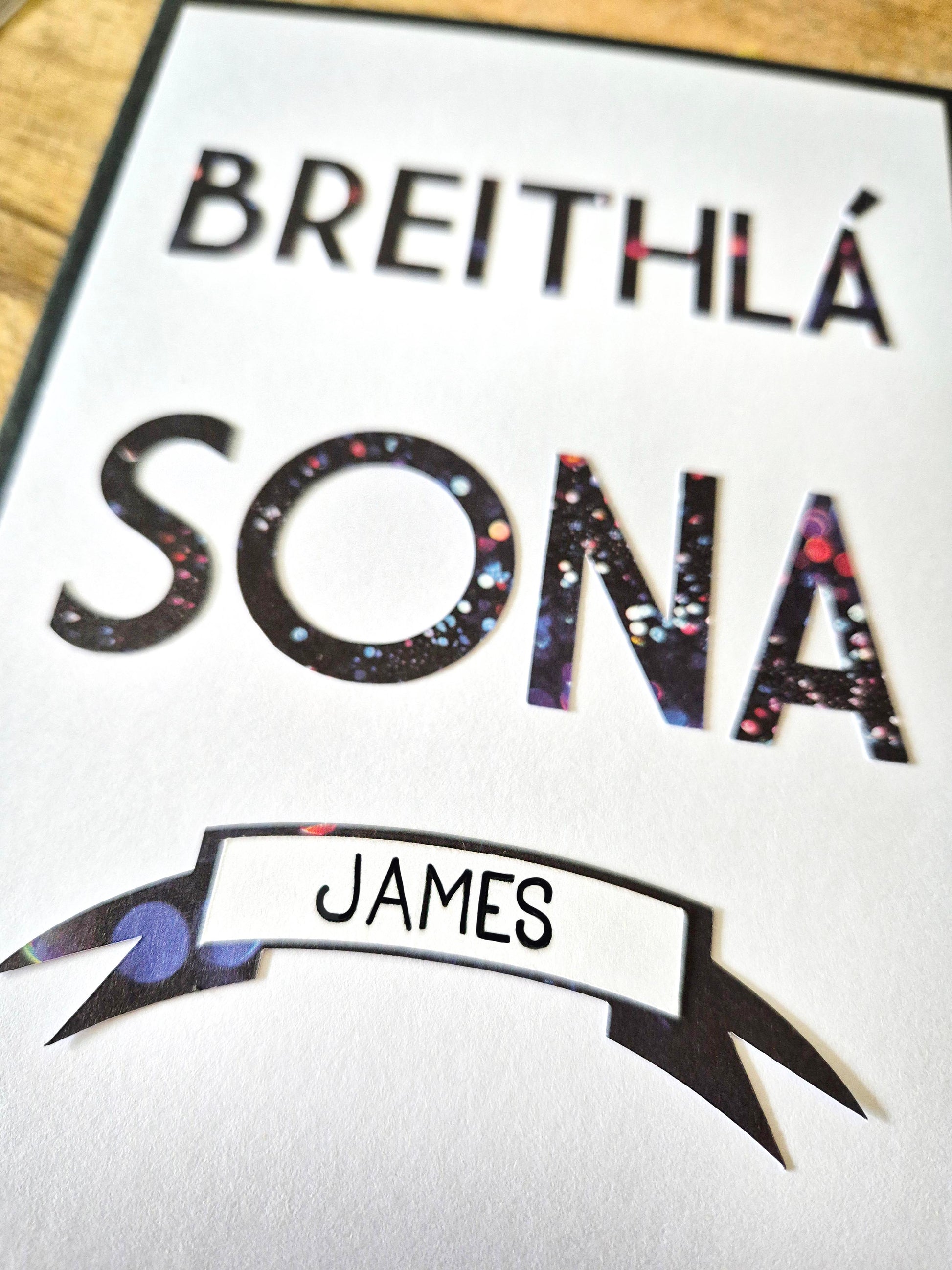 Personalised birthday card as Gaeilge! La breithe sona duit