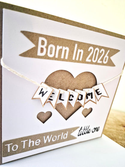 Do you know of any little person who was born in 2026? Or is due to be born this year? Well, we've got the card for you! Welcome to the world little one! 