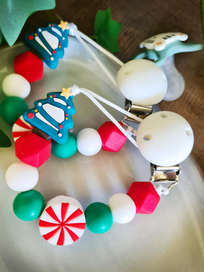 "Candy Christmas" Soother Clip