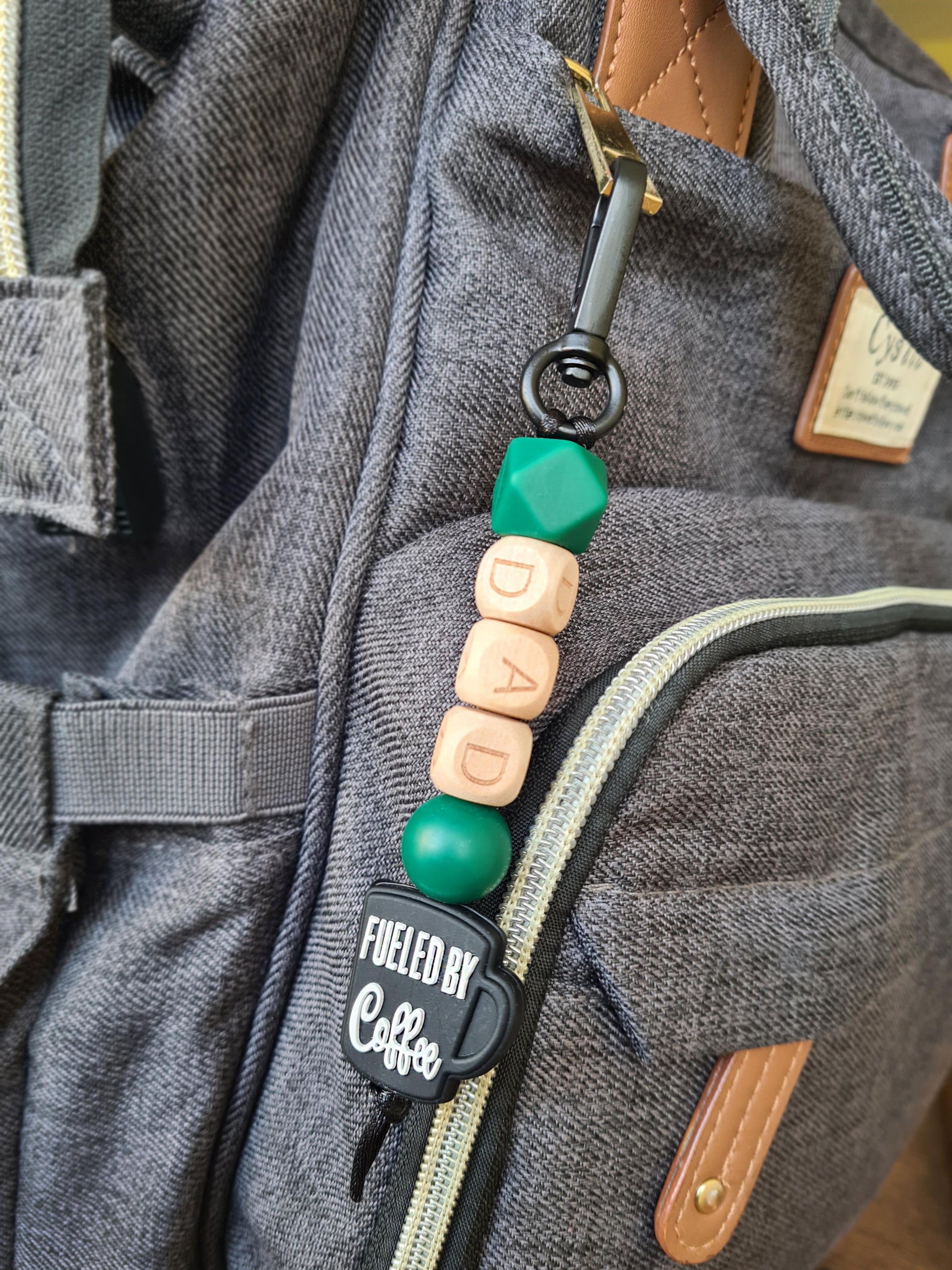 Looking for unique gift ideas for dad? Our handmade Dad Needs Coffee keychains make the perfect gift for new dads, who may have found a new desire for buckets of coffee!
