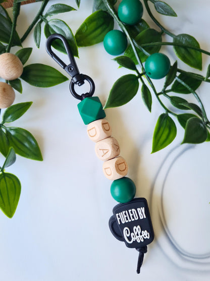 Looking for unique gift ideas for dad? Our handmade Dad Needs Coffee keychains make the perfect gift for new dads, who may have found a new desire for buckets of coffee!
