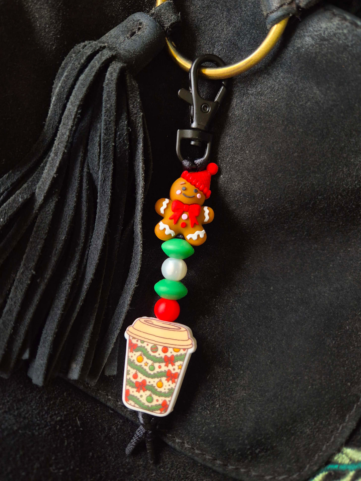 "Gingerbread Latte" Keychain / Zip Puller / Bag Charm