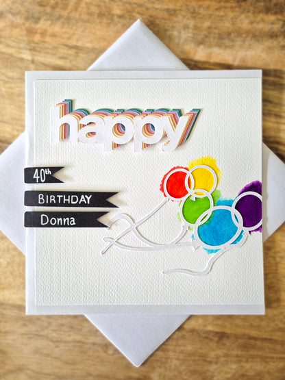 Are you looking for a unique and handmade birthday card for that special loved one? They will LOVE THIS vibrant and 3D effect card.