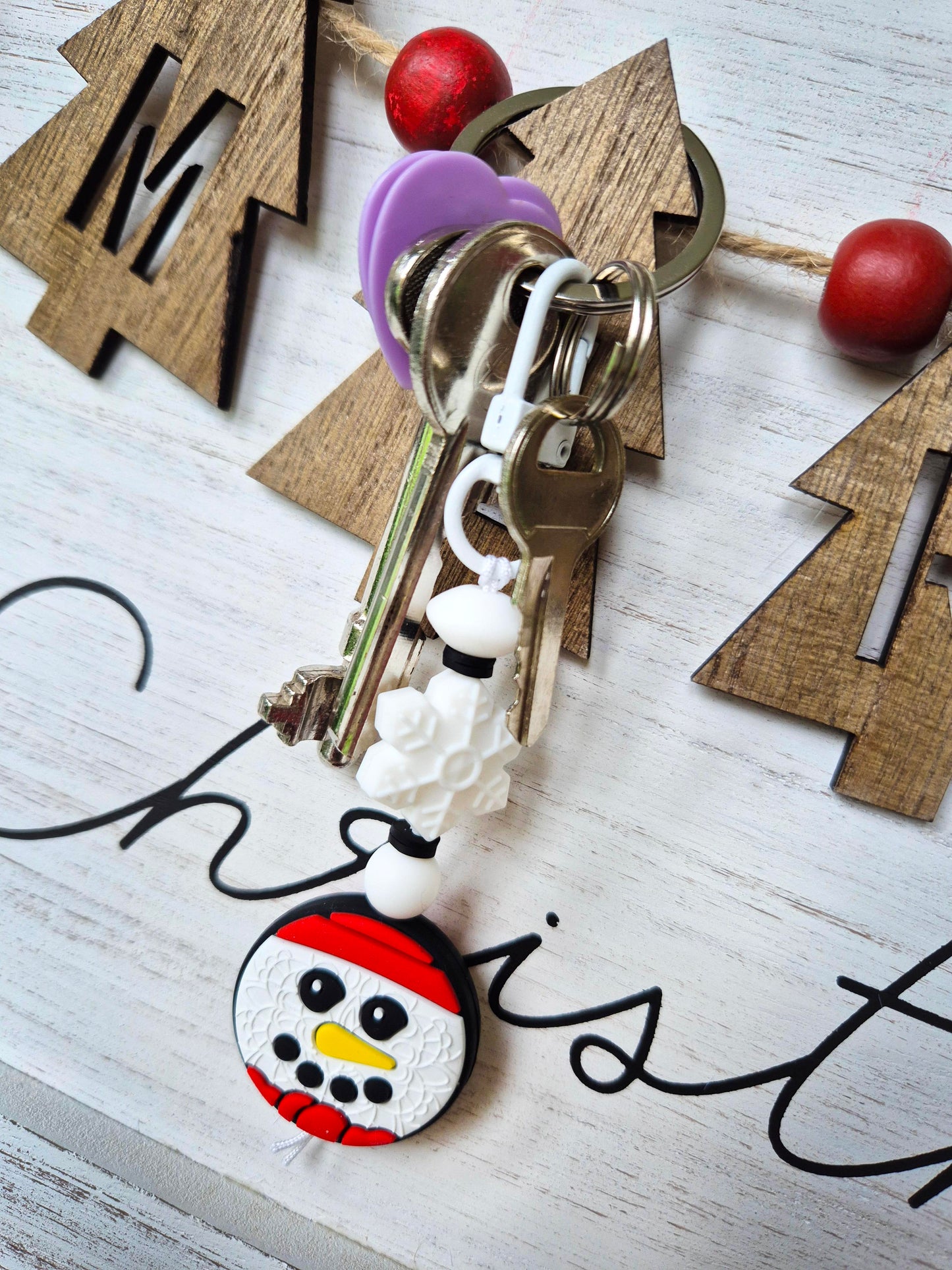 "Susie Snow(wo)man" Keychain / Zip Puller / Bag Charm