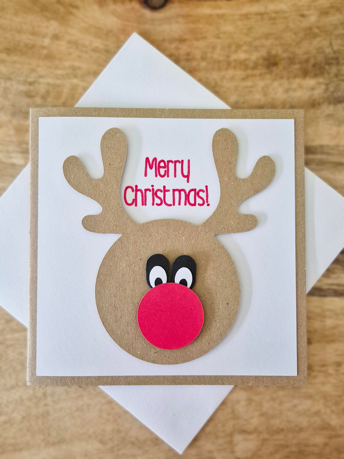 Red Nosed Reindeer Christmas Card