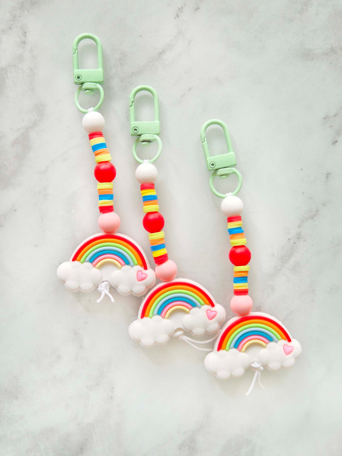 "Rainbow Cloud" Keychain / Zip Puller / Bag Charm