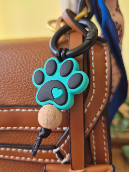 Pet collar decoration. For dogs and cats or any pet that wears a collar or has really cute paws and claws! Cute paw print clip on for collar. Can also be used as bag decor or a keychain.