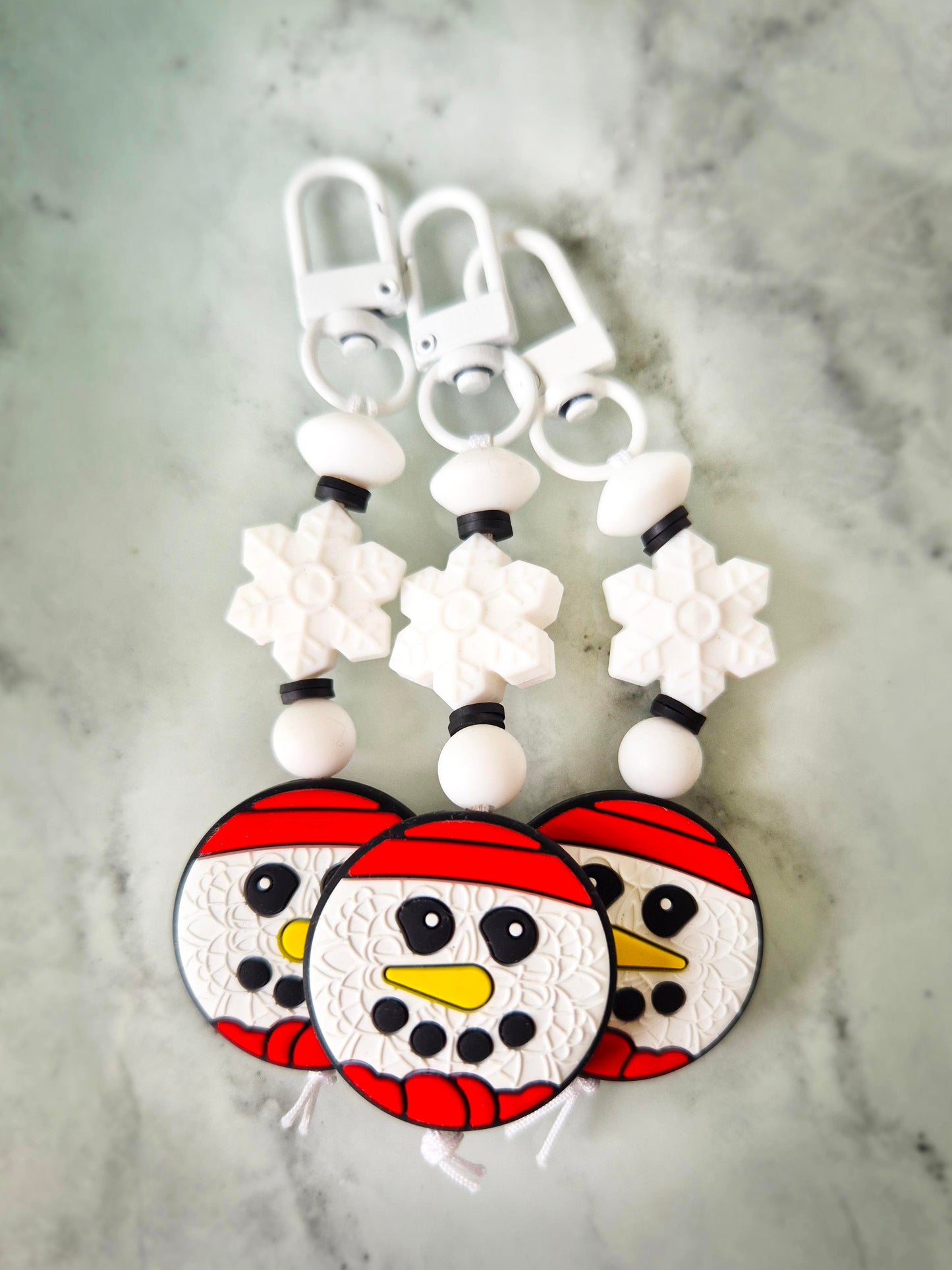 "Susie Snow(wo)man" Keychain / Zip Puller / Bag Charm