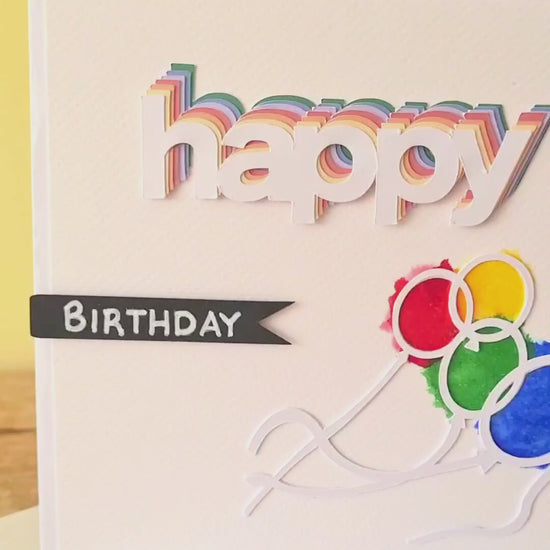 Are you looking for a unique and handmade birthday card for that special loved one? They will LOVE THIS vibrant and 3D effect card.