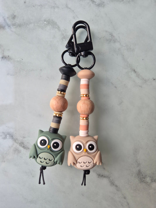"Charming Owl" Keychain / Zip Puller / Bag Charm