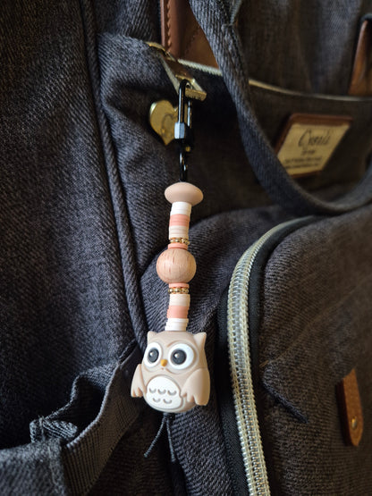 "Charming Owl" Keychain / Zip Puller / Bag Charm