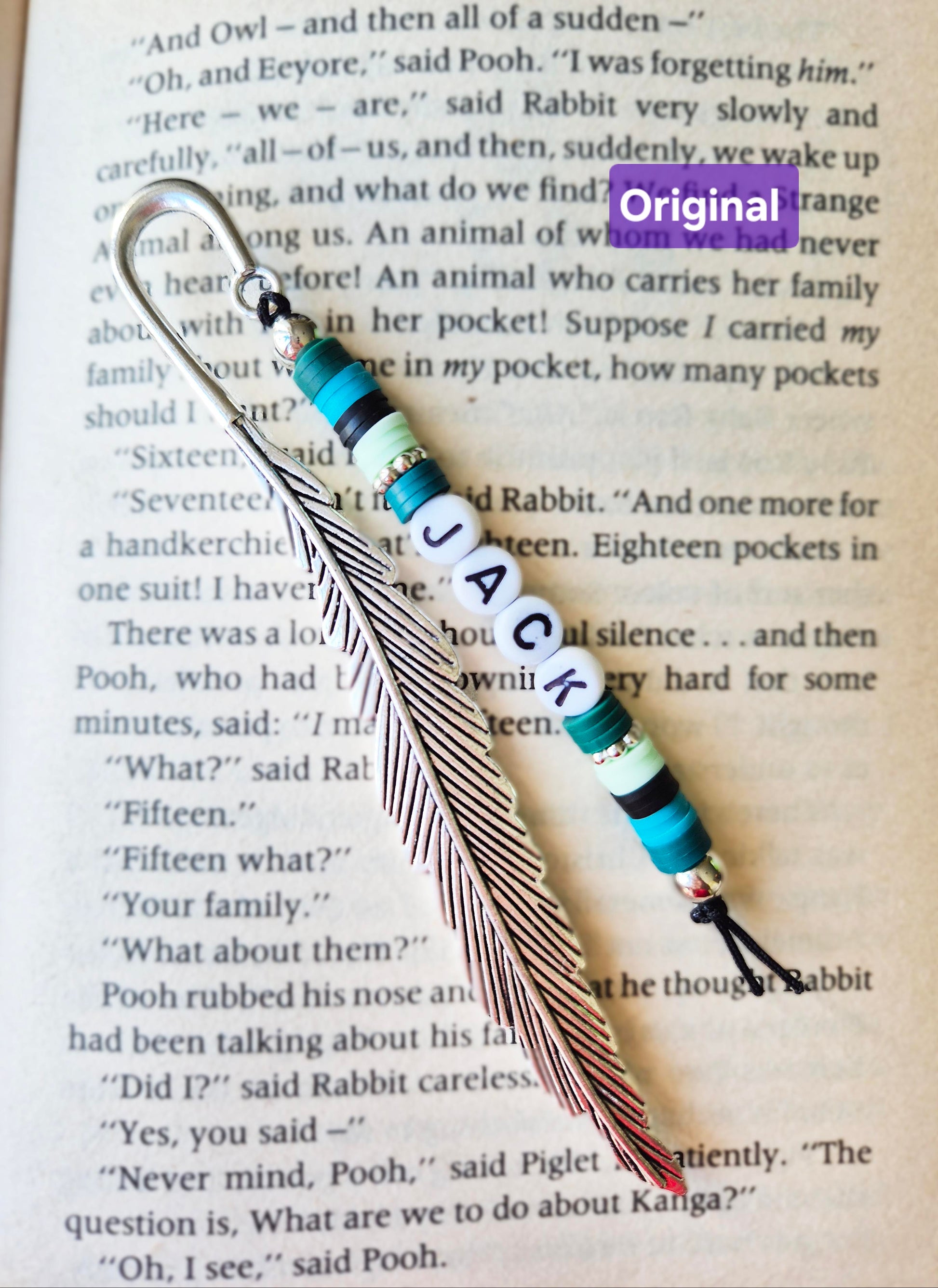 Personalised Bookmark on a book