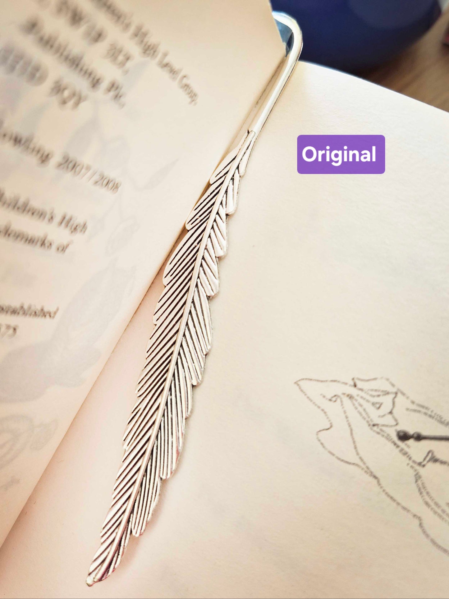 Personalised Bookmark on a book