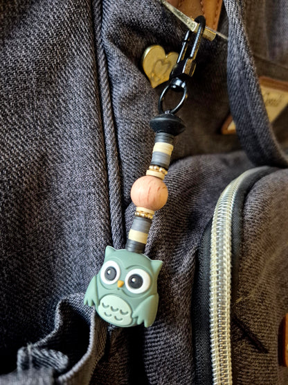 "Charming Owl" Keychain / Zip Puller / Bag Charm