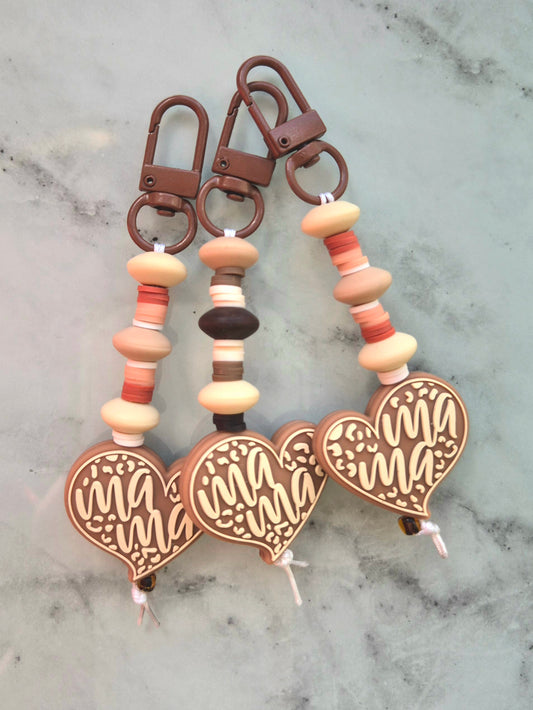 "I Heart Mama" Keychain / Zip Puller