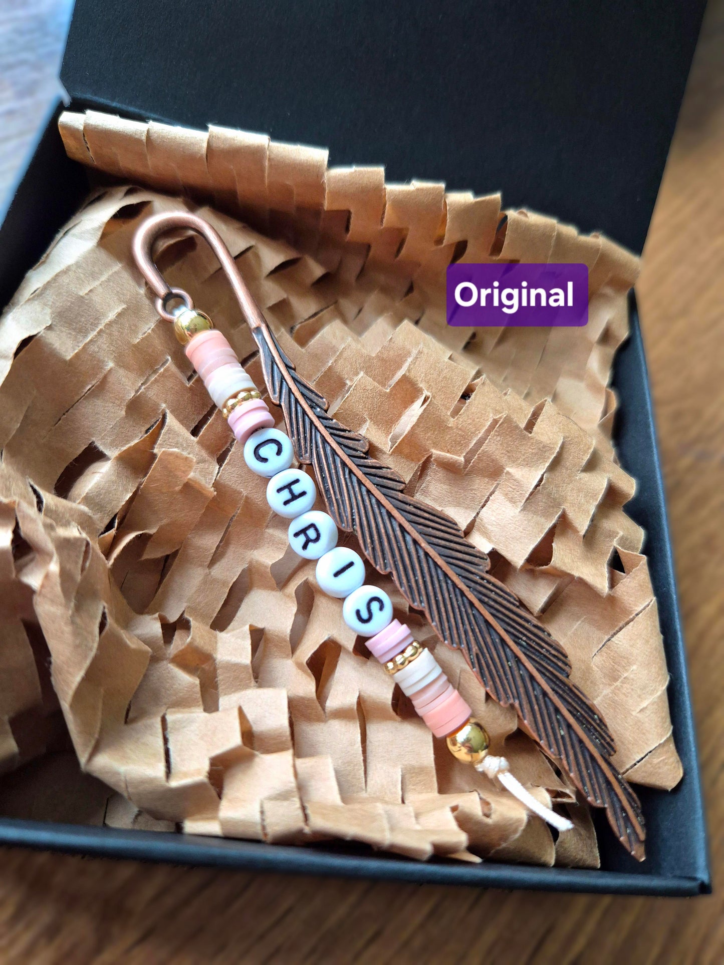 Personalised bookmark in a gift box