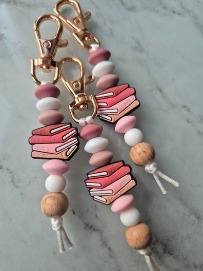 "Bookworm" Keychain / Zip Puller / Bag Charm