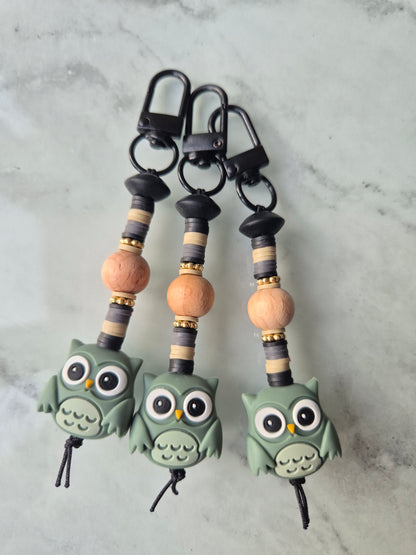 "Charming Owl" Keychain / Zip Puller / Bag Charm