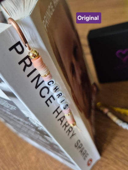 Beaded bookmark in a book